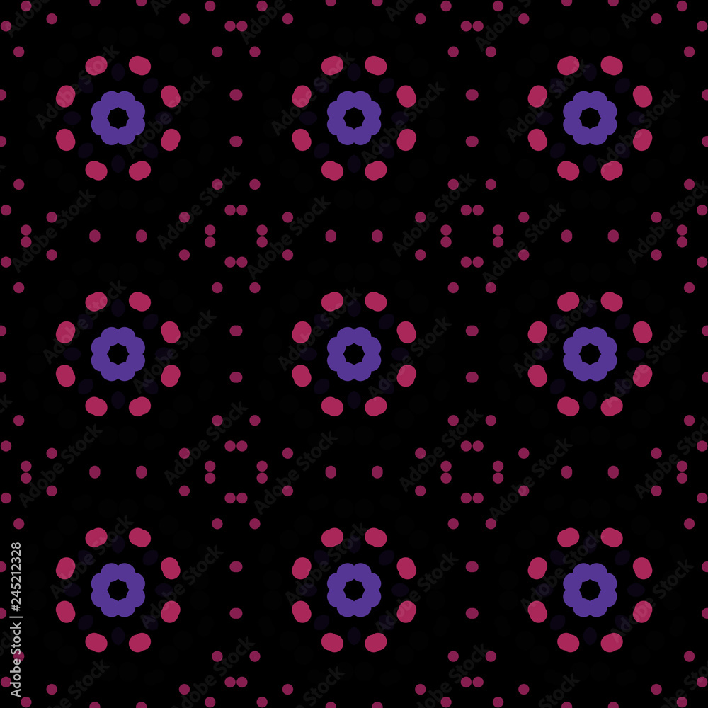 Seamless abstract pattern background with a variety of colored circles. Seamless abstract pattern background with a variety of colored circles.