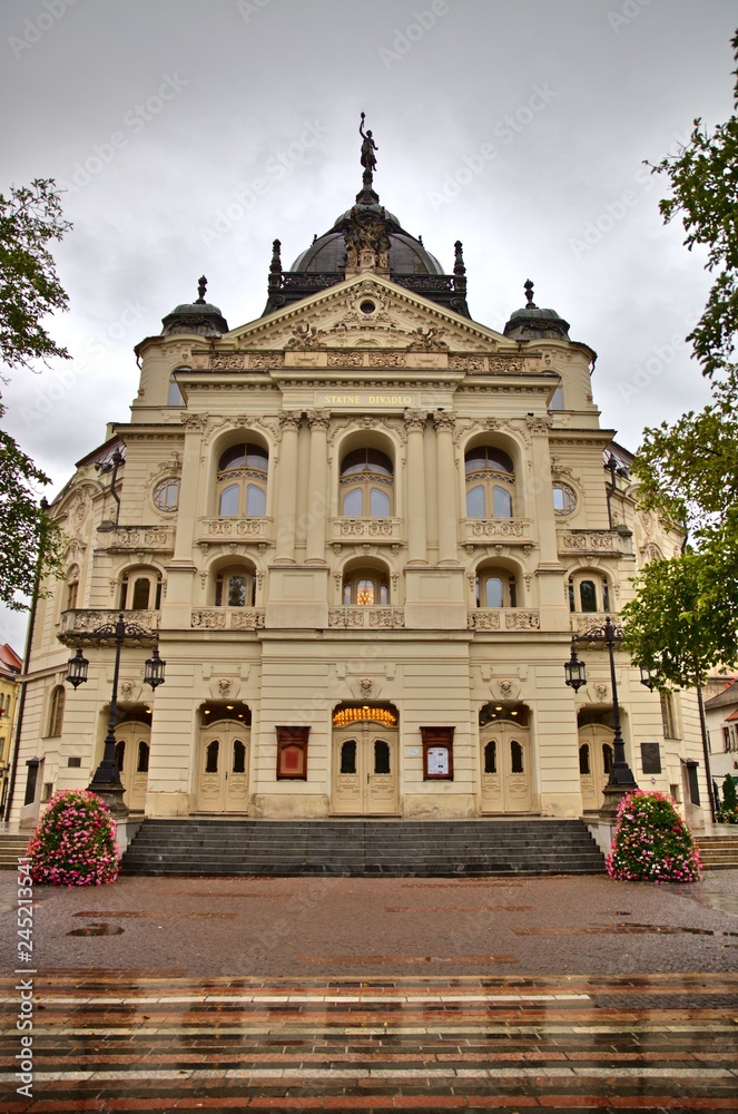 Kosice, Slowakei, Musikbrunnen am Staatstheater