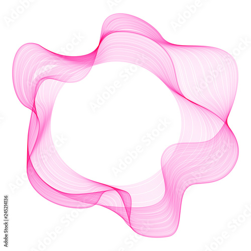 Abstract flowing wave surface of circle lines