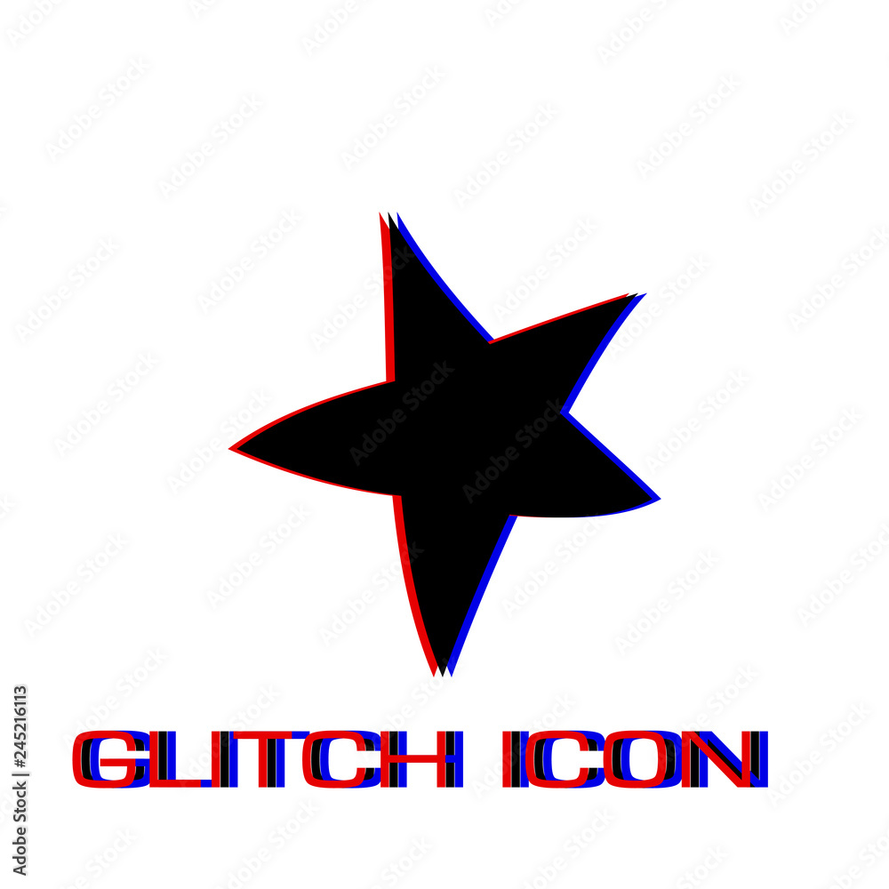 Obraz premium Starfish icon flat.