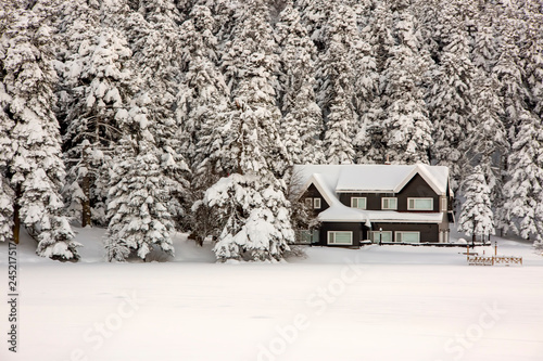 Golcuk / Bolu / Turkey, winter snow landscape. Travel concept photo. © Esin Deniz