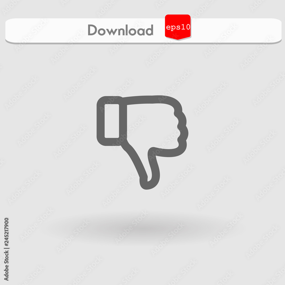 Fototapeta premium dislike vector icon