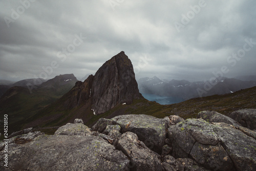 View of the Segla mountain in the Senja region, Norway