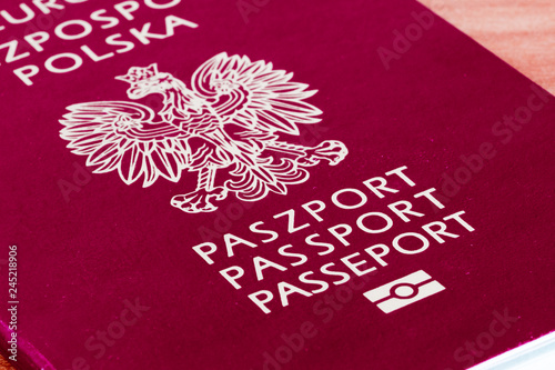 Polish biometric passport.