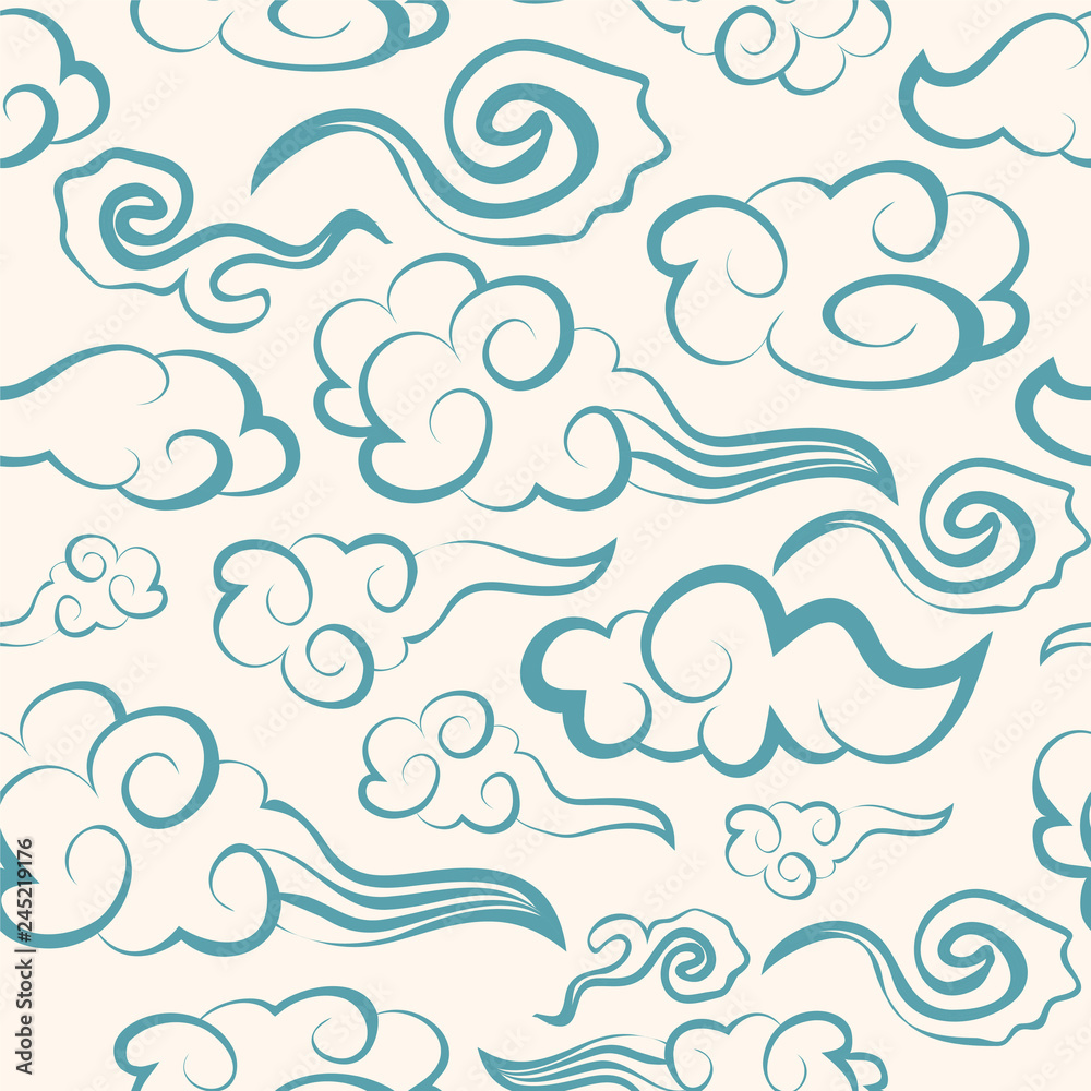 Chinese seamless clouds patterns. can ce used as background, wallpaper. Chinese seamless clouds patterns. can ce used as background, wallpaper.