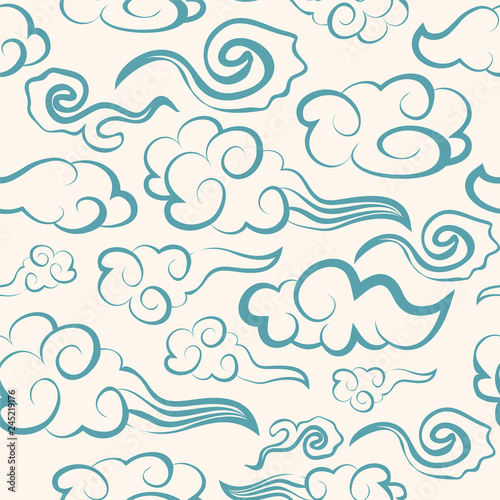 Chinese seamless clouds patterns. can ce used as background, wallpaper.
