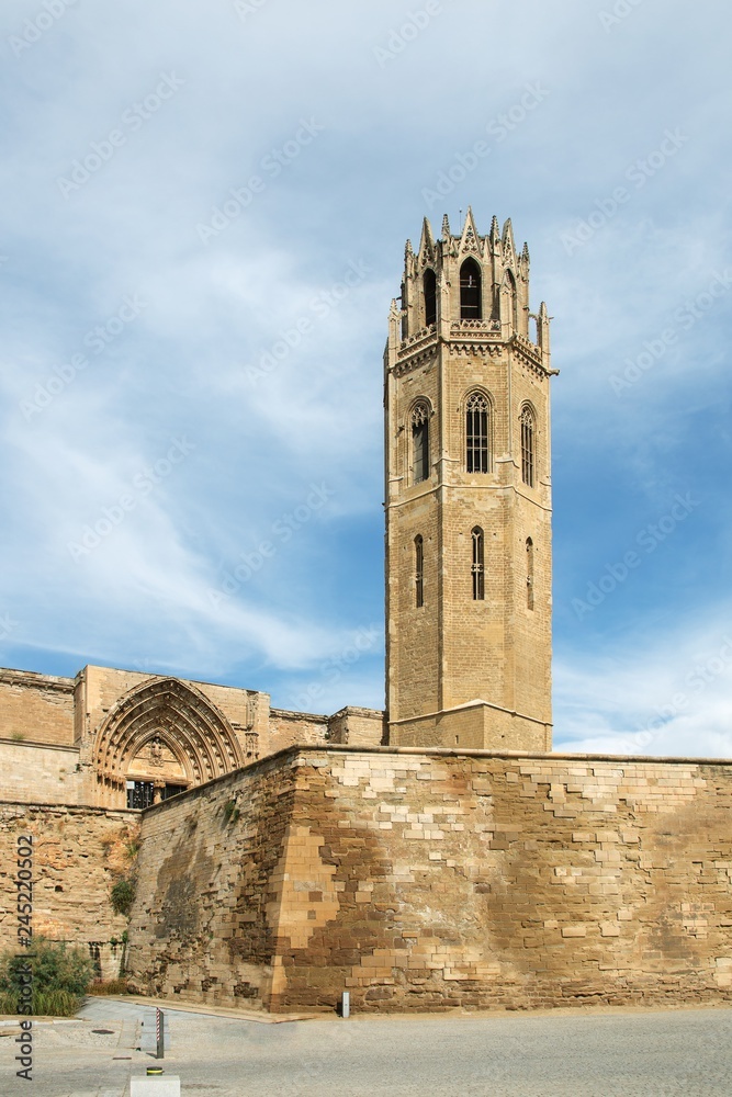 La Seu Vella (The Old Cathedral) of Lleida (Lerida) city in Catalonia, Spain