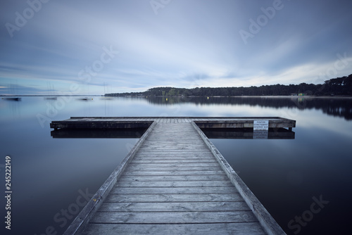 Wallpaper Mural View of wooden pier on lake against sky Torontodigital.ca