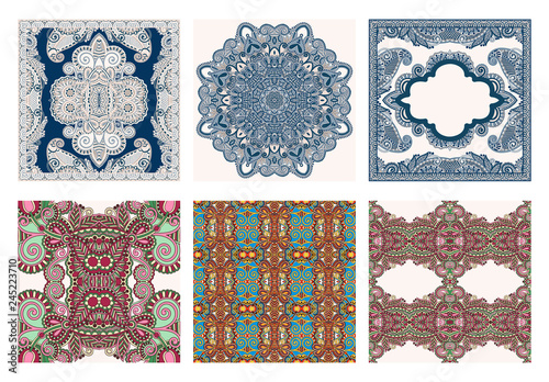 Traditional ornamental floral paisley bandanna set