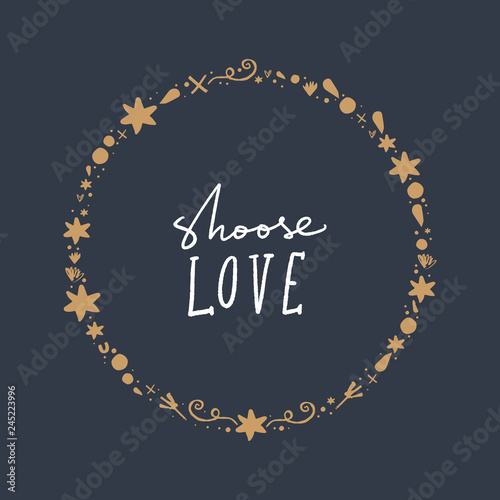 Unique stylish calligraphy design for posters, cards, mugs and other. Vector Illustration, clipart. photo