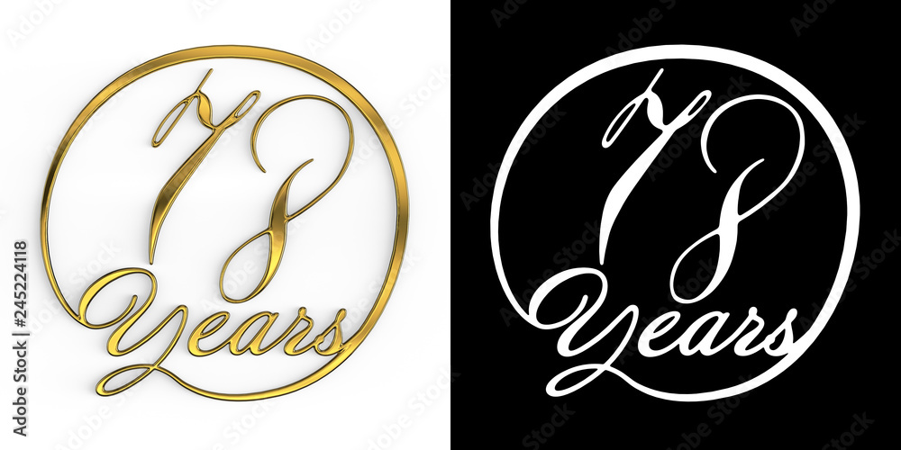 Obraz premium Golden number seventy-eight years