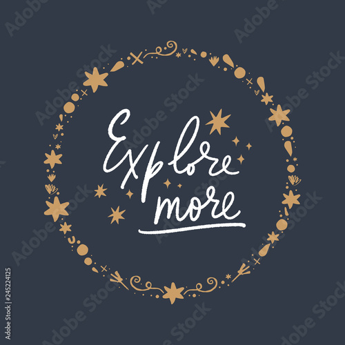 Unique stylish calligraphy design for posters, cards, mugs and other. Vector Illustration, clipart. photo