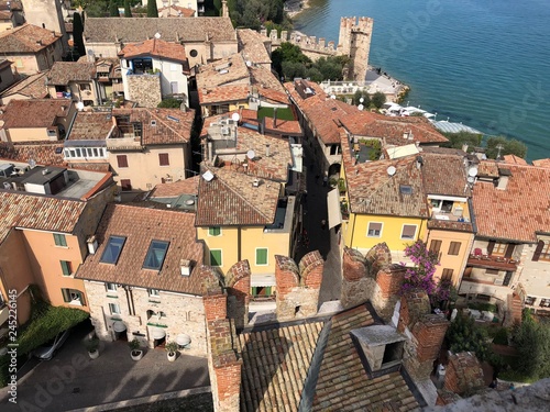 aerial view of old town como