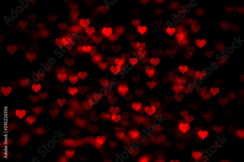 Valentines day abstract background with red hearts, women's day love gradient