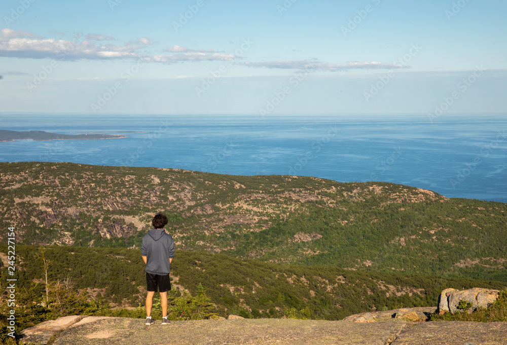 Obraz premium On Top of Cadillac Mountain in Maine on Acadia National Park