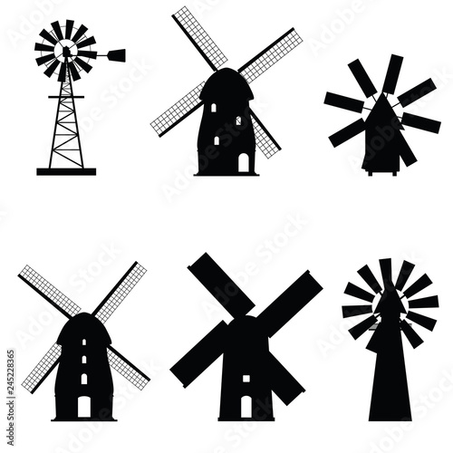 windmill icon old and retro object