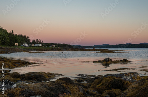 Maine Coast at Sunset from Campsite