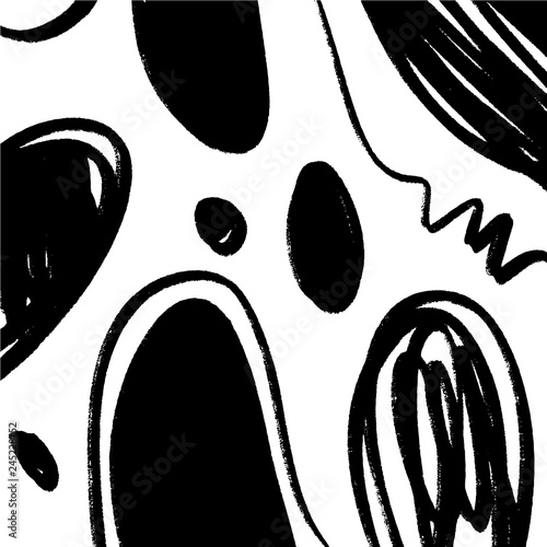 Vector abstract scandinavian monochrome pattern for posters, postcards, t-shirts and other.