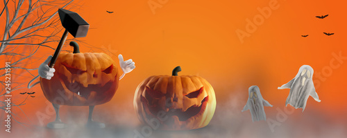 Halloween background orange...