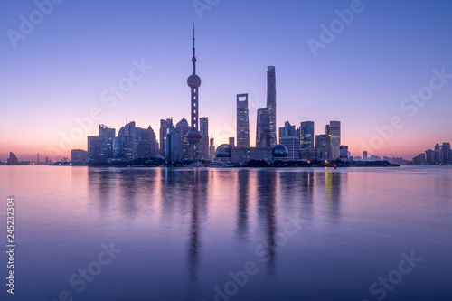 Pudong Skyline in Shanghai, China