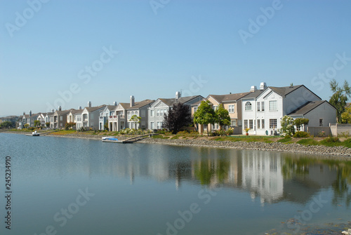 Obraz na plátně Canalside homes