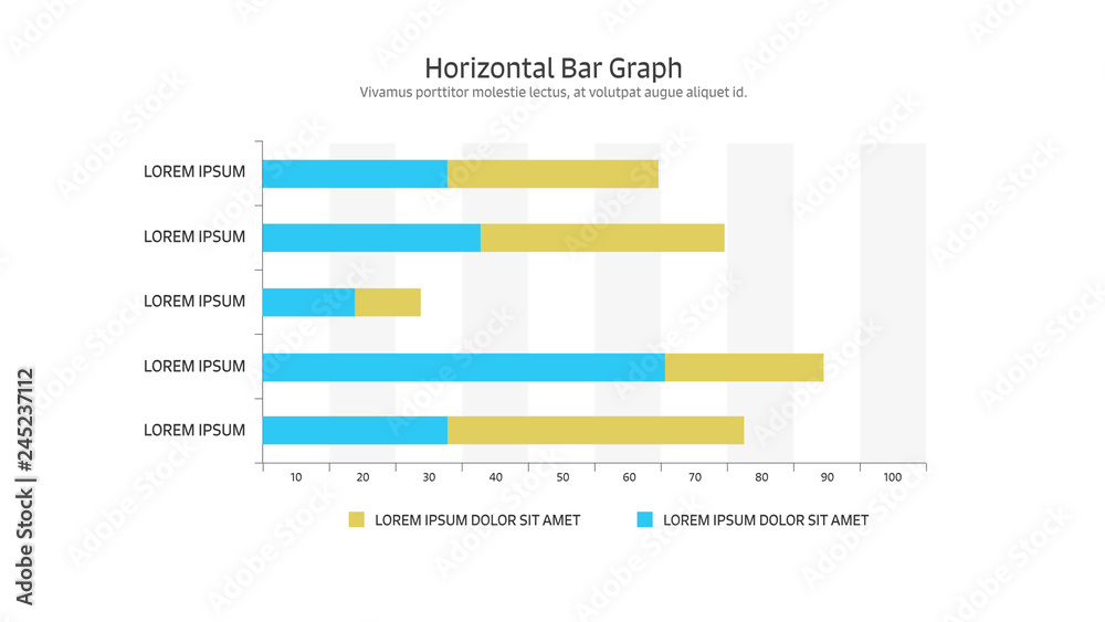 Double Horizontal Bar Graph Stock Template Adobe Stock
