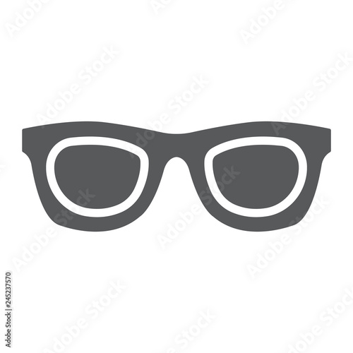 Sunglasses glyph icon, accessory and glasses, eyeglasses sign, vector graphics, a solid pattern on a white background.