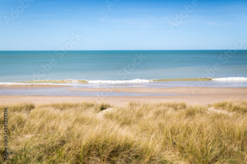 Beach at Gouville-sur-Mer, Normandy, France