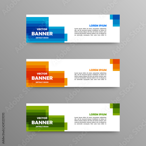 Vector set of color banners , abstract design