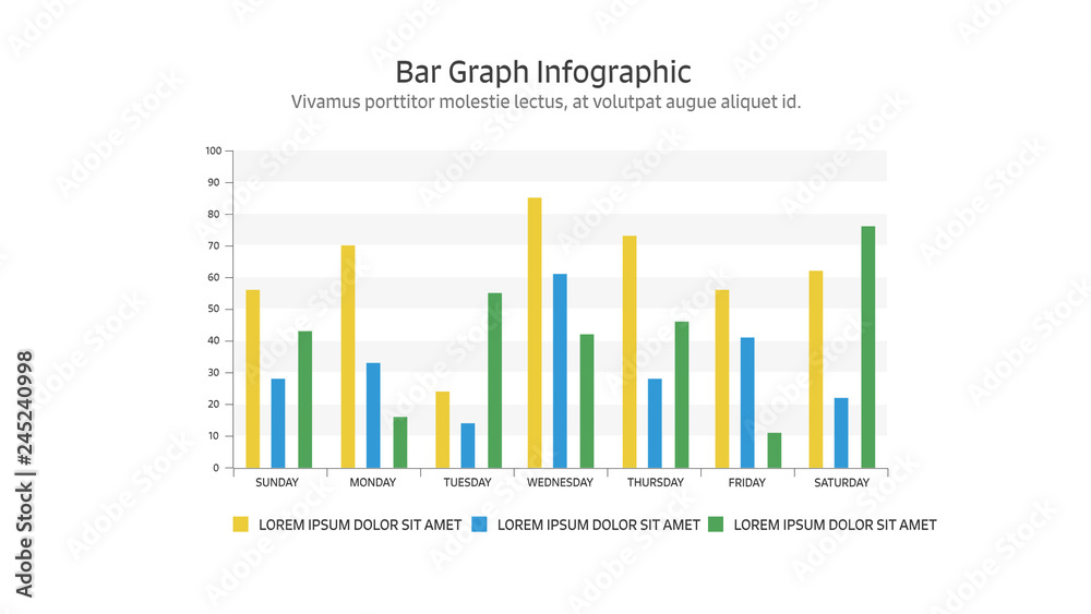 Multiple Bar Chart Infograph Stock Template Adobe Stock