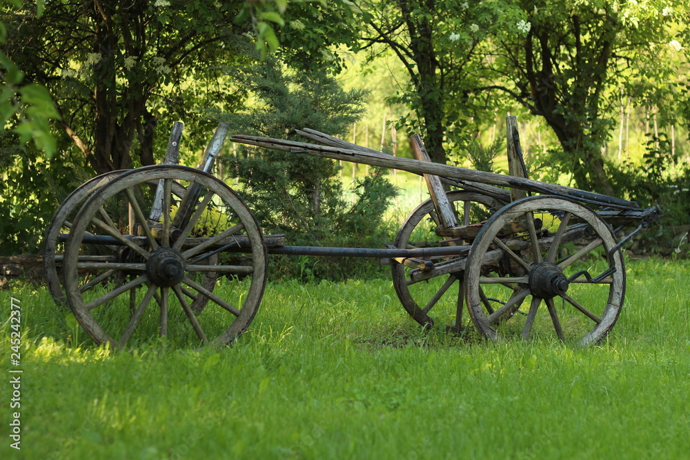 old wooden cart