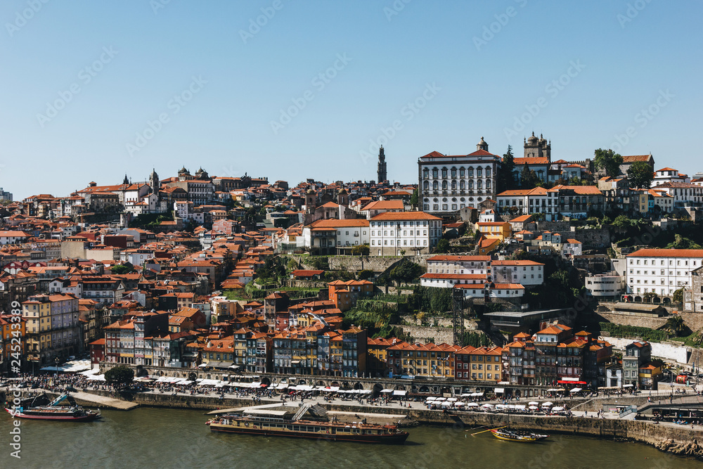 Scenic view of Porto old town and Douro river