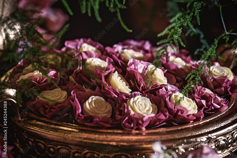 Fototapeta premium photos of wedding candy for brides