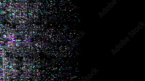 Glitch. Computer screen error. Digital pixel noise abstract design. Television signal fail. Data decay. Glitch background. Monitor technical problem.