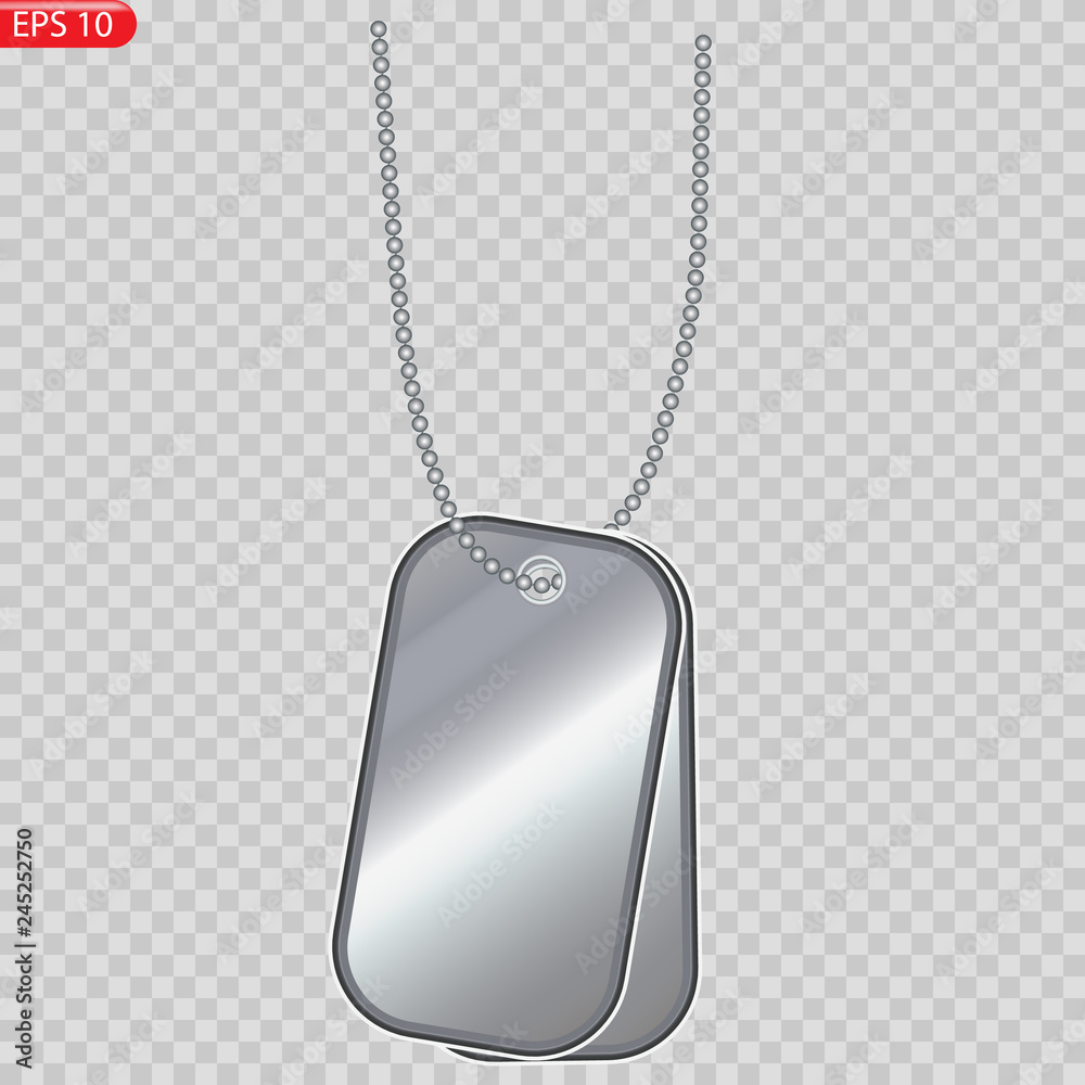 Fototapeta premium Army badge on chain