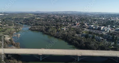 Flight toward old town Folsom California photo