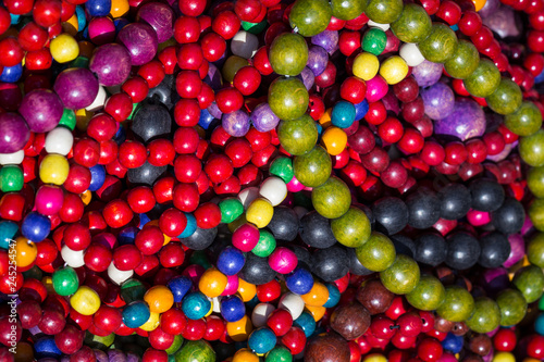 Multicolor wooden beads