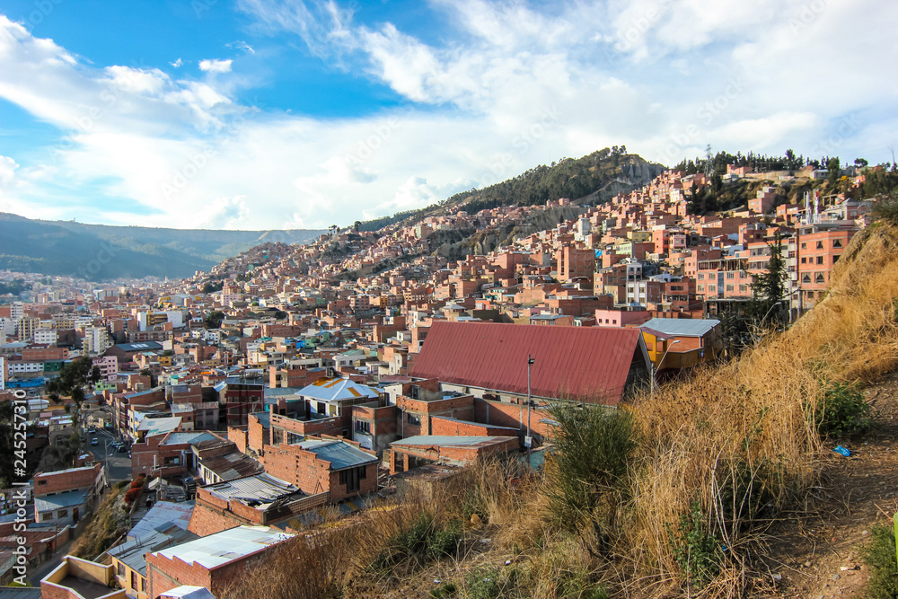 View of the town of La Paz / Bolivia
