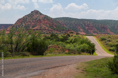 Main Road Through Caprock Canyon State Park in Texas Panhandle