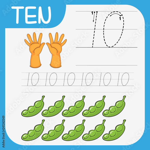 Count math number ten worksheet