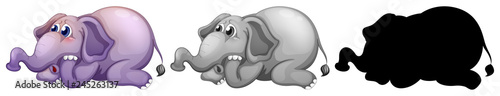 Set of elephant character