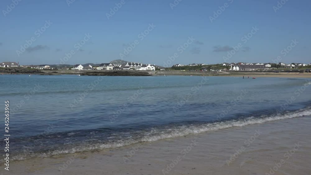 Waves lap beach at Trearddur Bay, Anglesey, Wales, UK Waves lap beach at Trearddur Bay, Anglesey, Wales, UK
