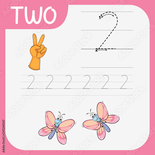 How to write number two worksheet