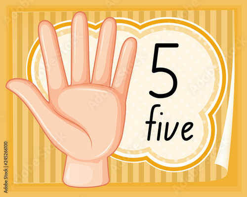 Number five hand gesture