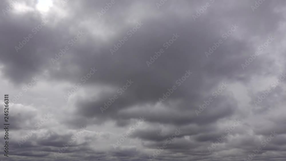 Two Layers Of Clouds Moving With Sunrays 4K Two Layers Of Clouds Moving With Sunrays 4K