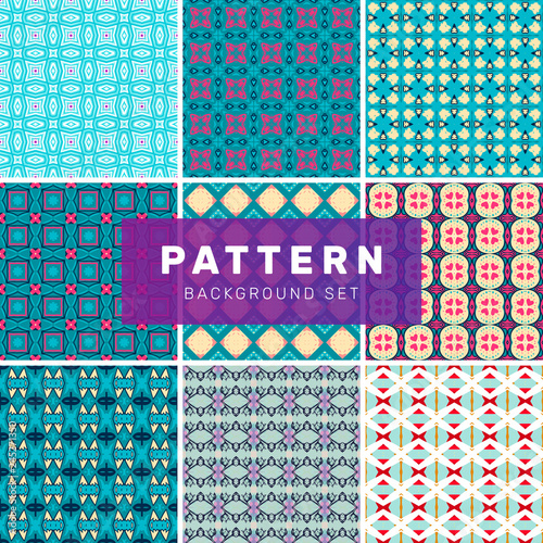 Set of geometric abstract patterns. Decorative background for cards, invitations, web design
