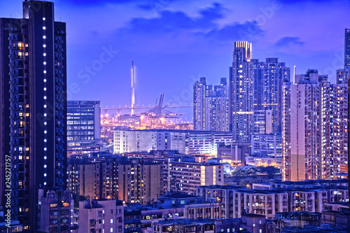 Dusk shot of Garden Hill in Hong Kong