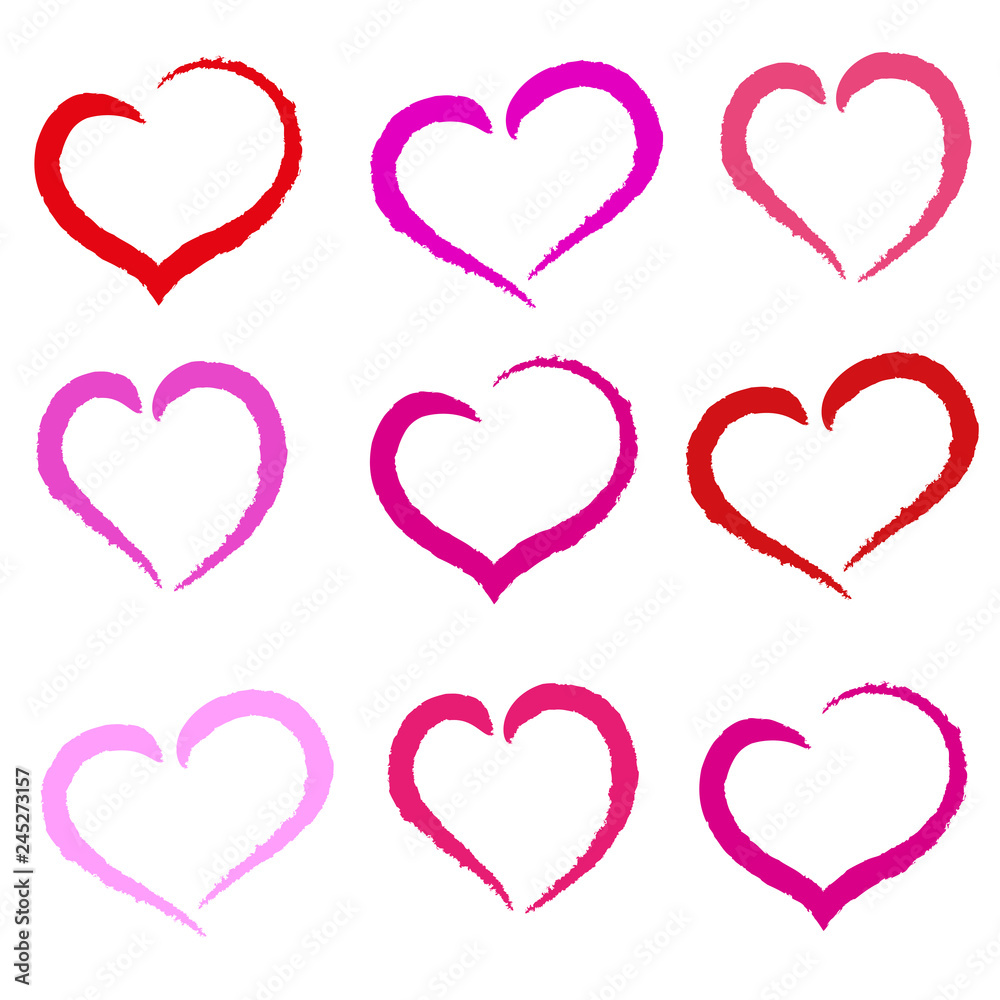red heart, on a white red heart, on a white