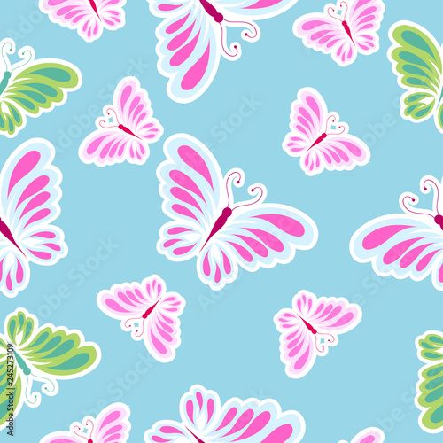beautiful color butterflies set  isolated  on a white