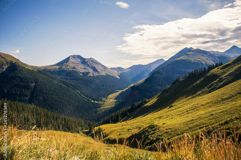 Mountain Valley With Clouds